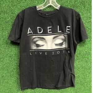 2016 Adele Concert Tour Black T-Shirt Size Medium Unisex Gift